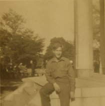 Man sitting near the steps